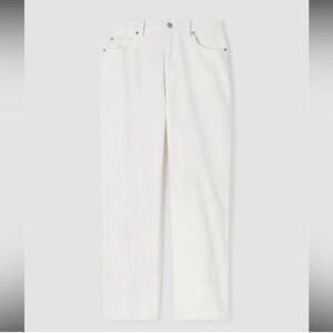 EILEEN FISHER Organic Cotton Stretch Corduroy Straight Pant Ankle Length Size 12